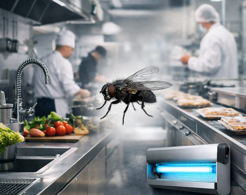 Insectos voladores en cocinas y fábricas alimentarias: alerta activa en entornos de manipulación de alimentos